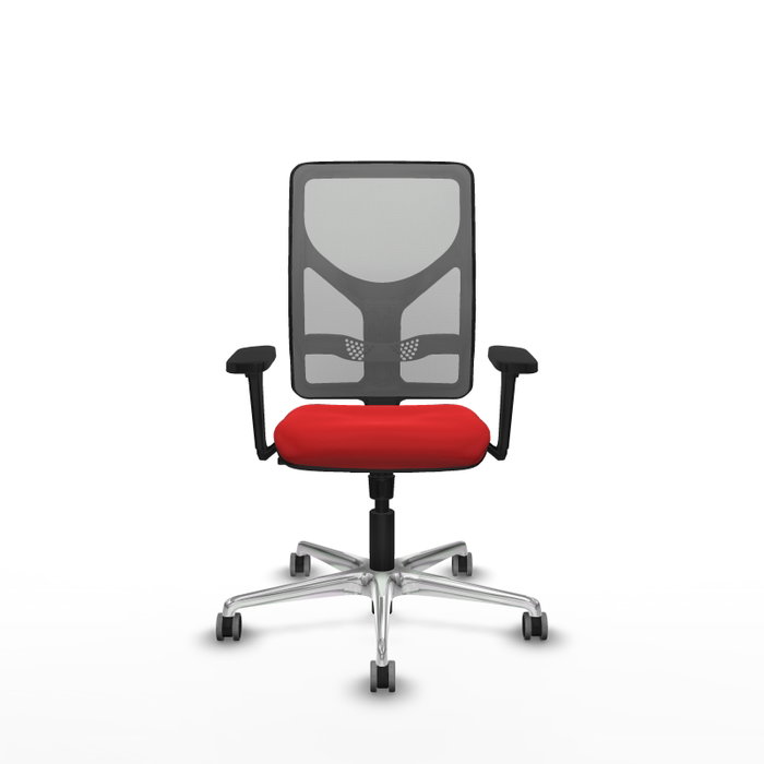 PIQUERAS Y CRESPO Silla de oficina Motilla con mecanismo Sincro, Rojo y Gris
