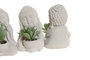 DKD Home Decor Figura Buda Cactus Surtido de 3 Piezas en Cemento y PVC