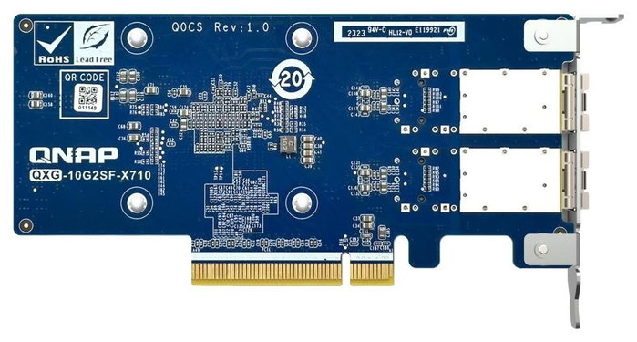 QNAP QXG-10G2SF-X710 Tarjeta de red 2x 10GbE SFP+ PCIe 3.0 x8