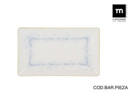 La Mediterranea Fuente Rectangular Nebulosa Mate 25x15cm
