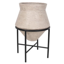 DKD Home Decor Macetero Metal Envejecido 40x40x62 cm