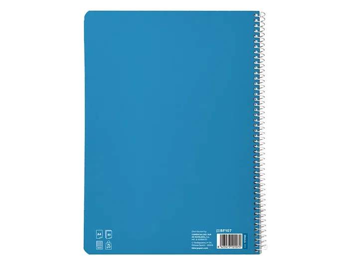 Liderpapel Cuaderno Espiral A4 Pautaguía Tapa Blanda 80 Hojas 75gr Cuadro Pautado 3mm Azul Liderpapel Cuaderno Espiral A4 Pautaguía Tapa Blanda 80 Hojas 75gr Cuadro Pautado 3mm Azul