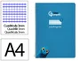 Liderpapel Cuaderno Espiral A4 Pautaguía Tapa Blanda 80 Hojas 75gr Cuadro Pautado 3mm Azul