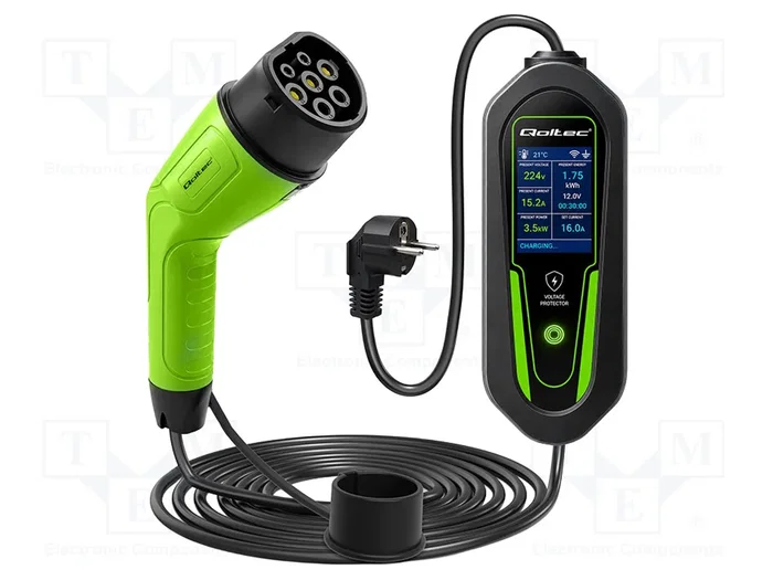 QOLTEC Cargador para Coches Eléctricos 3,5kW 5m QOLTEC Cargador para Coches Eléctricos 3,5kW 5m