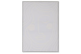 DKD Home Decor Cuadro Lienzo Foam Mujer 3D Blanco 103x4,5x143