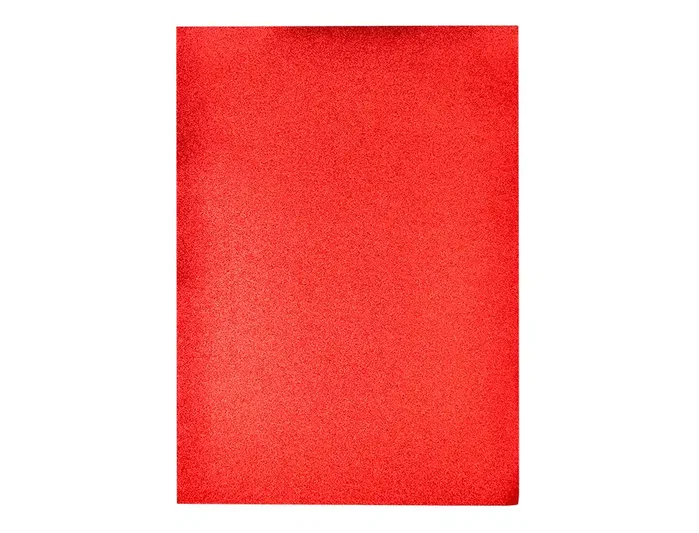 Liderpapel Goma eva con purpurina biodegradable rojo 50x70cm 2 mm