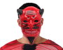 Máscara Diablo Rojo con Cuernos y Barba para Adulto - Halloween, Carnaval, Teatro