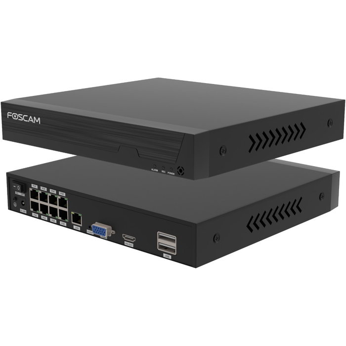 Foscam FN9108E-T4-2T Set de cámaras de videovigilancia con grabador y 4 cámaras, Blanco