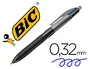 Bic Bolígrafo 4 Colores Retráctil con Grip Ergonómico, Punta 1 mm, Trazo 0,32 mm, 8 km de Escritura, Color Negro