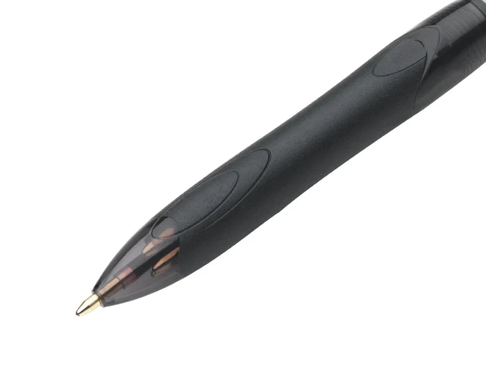 Bic Bolígrafo 4 Colores Retráctil con Grip Ergonómico, Punta 1 mm, Trazo 0,32 mm, 8 km de Escritura, Color Negro