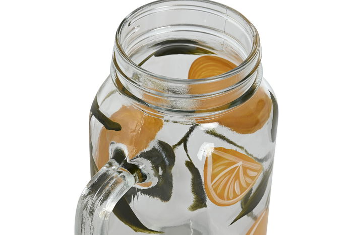 DKD Home Decor Mug Limones 24 Colección Basicos Mediterraneo Amarillo 8.5 x 17 x 12 cm