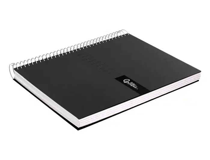 Liderpapel Cuaderno Espiral A4 Micro Crafty Negro 120 Hojas 90g Cuadro 5mm