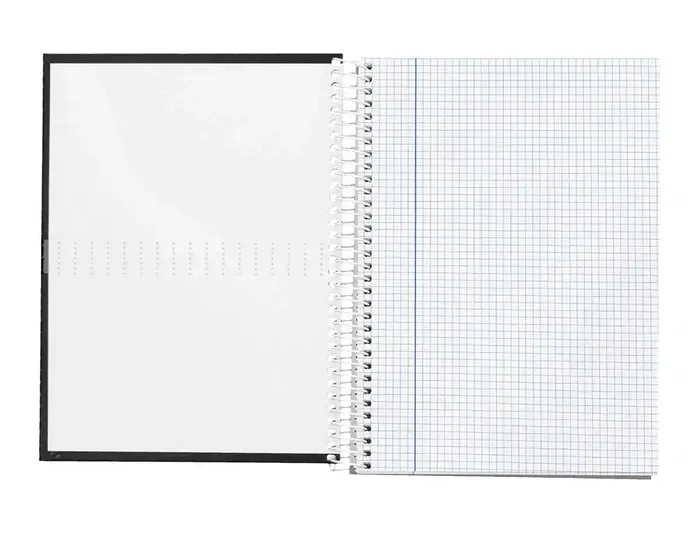 Liderpapel Cuaderno Espiral A4 Micro Crafty Negro 120 Hojas 90g Cuadro 5mm