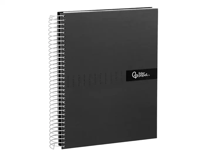 Liderpapel Cuaderno Espiral A4 Micro Crafty Negro 120 Hojas 90g Cuadro 5mm