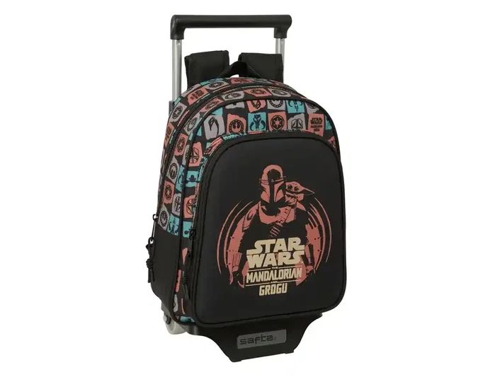 Safta Mochila con Carro Mandalorian & Grogu Star Wars 27x33x10cm