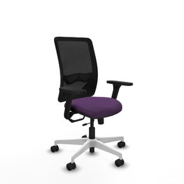 PIQUERAS Y CRESPO Silla de oficina Zulema Morada con Malla Negra