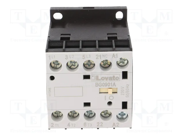 LOVATO ELECTRIC Contactor BG 3-polar 9A 230VAC