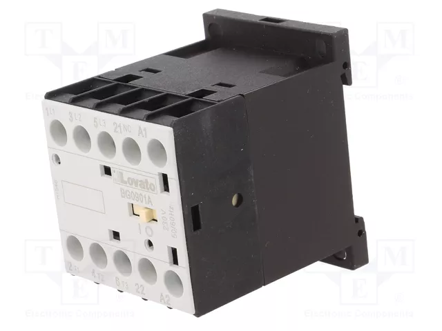 LOVATO ELECTRIC Contactor BG 3-polar 9A 230VAC