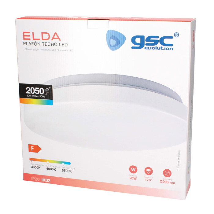 GSC Evolution Plafón techo LED Elda 20W 3000K