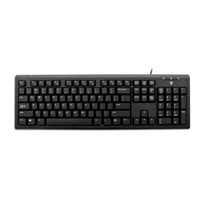 V7 Teclado USB Mecánico con Adaptador PS2 - US Negro V7 Teclado USB Mecánico con Adaptador PS2 - US Negro