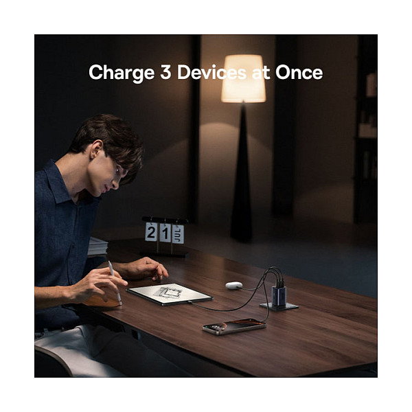 Baseus PicoGo AE11 Fast Charger 67W 2C+U Negro Baseus PicoGo AE11 Fast Charger 67W 2C+U Negro