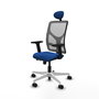 PIQUERAS Y CRESPO Silla de oficina Motilla Azul y Gris