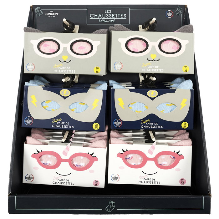 The Concept Factory Calcetines Infantiles Licorne Modelos Surtidos Unicornio Gato Superhéroe