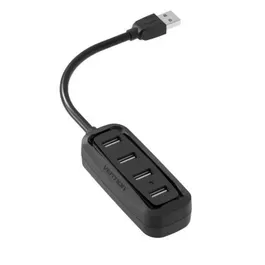 Vention VAS-J43-B015 Hub USB 4xUSB 2.0 Negro 15cm 480 Mbps ABS