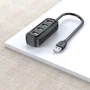 Vention VAS-J43-B015 Hub USB 2.0, 4 Puertos, Negro, Cable de 15 cm, Plug & Play, Compatible con Windows y macOS