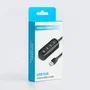 Vention VAS-J43-B015 Hub USB 2.0, 4 Puertos, Negro, Cable de 15 cm, Plug & Play, Compatible con Windows y macOS
