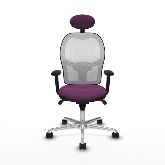 PIQUERAS Y CRESPO Silla de oficina Jorquera con mecanismo Sincro, Morado y Blanco PIQUERAS Y CRESPO Silla de oficina Jorquera con mecanismo Sincro, Morado y Blanco