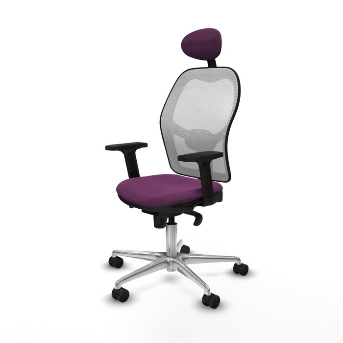 PIQUERAS Y CRESPO Silla de oficina Jorquera con mecanismo Sincro, Morado y Blanco PIQUERAS Y CRESPO Silla de oficina Jorquera con mecanismo Sincro, Morado y Blanco