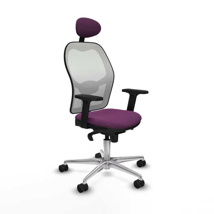 PIQUERAS Y CRESPO Silla de oficina Jorquera con mecanismo Sincro, Morado y Blanco PIQUERAS Y CRESPO Silla de oficina Jorquera con mecanismo Sincro, Morado y Blanco