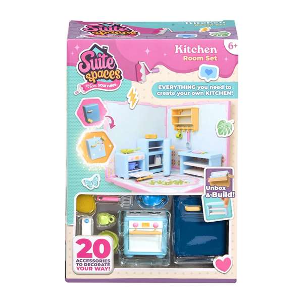 Bizak Diseña tu Cocina Suite Spaces. Incluye: 20 accesorios, 2 papeles de pared y 1 papel de suelo.