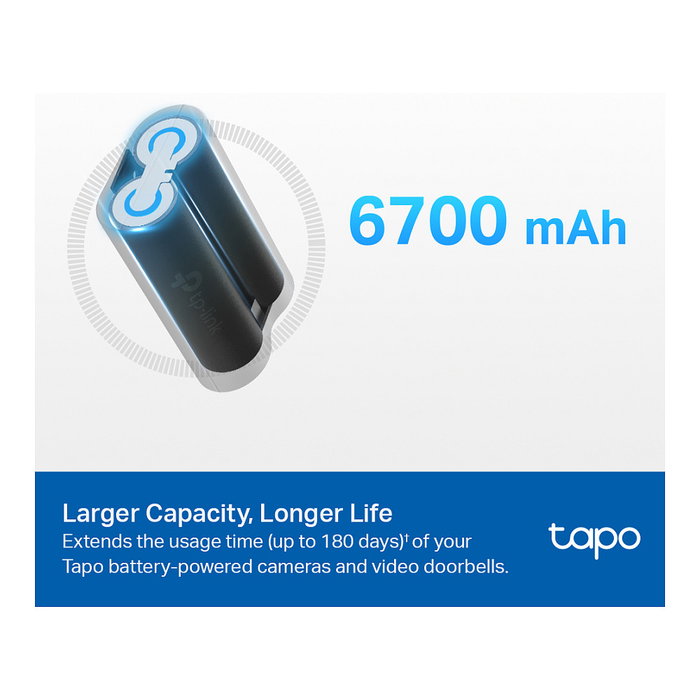 TP-Link Tapo A100 Batería Pack de 6700 mAh Litio Compatible con Tapo C420 C400 D230 Negro