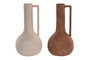 DKD Home Decor Jarrón de Cerámica ASA Rugoso Surtido de 2 Colores, Pack de 4