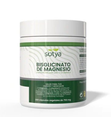 SOTYA Bisglicinato de Magnesio + Zinc + Vitamina D 750 mg (300 cápsulas) SOTYA Bisglicinato de Magnesio + Zinc + Vitamina D 750 mg (300 cápsulas)