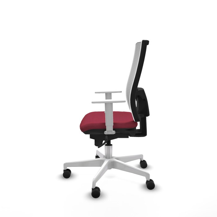 PIQUERAS Y CRESPO Silla de oficina Horna con mecanismo Sincro, Granate y Blanco PIQUERAS Y CRESPO Silla de oficina Horna con mecanismo Sincro, Granate y Blanco