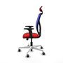 PIQUERAS Y CRESPO Silla de oficina Motilla con mecanismo Sincro/Traslack Rojo y Azul