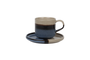 DKD Home Decor Conjunto de Taza y Platillo LOVING 25, Azul y Gris, 6 Piezas