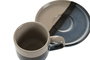 DKD Home Decor Conjunto de Taza y Platillo LOVING 25, Azul y Gris, 6 Piezas