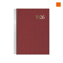 Dohe Agenda Anual Catalan Segovia Espiral Tapa Extra 140x200 Bordeus