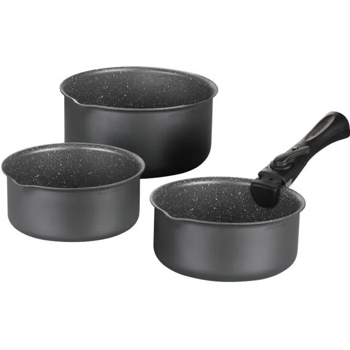 Arthur Martin AM777GM Batería de Cocina Conjunto de 3 sartenes 16-18-20 cm Matt Gray con 1 Manija extraíble, apta para inducción Arthur Martin AM777GM Batería de Cocina Conjunto de 3 sartenes 16-18-20 cm Matt Gray con 1 Manija extraíble, apta para inducción