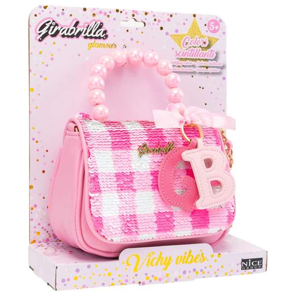 Nice Bolso Reversible de Lentejuelas y Piel Girabrilla Vichy