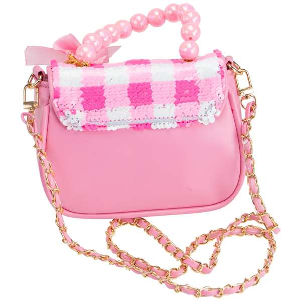 Nice Bolso Reversible de Lentejuelas y Piel Girabrilla Vichy