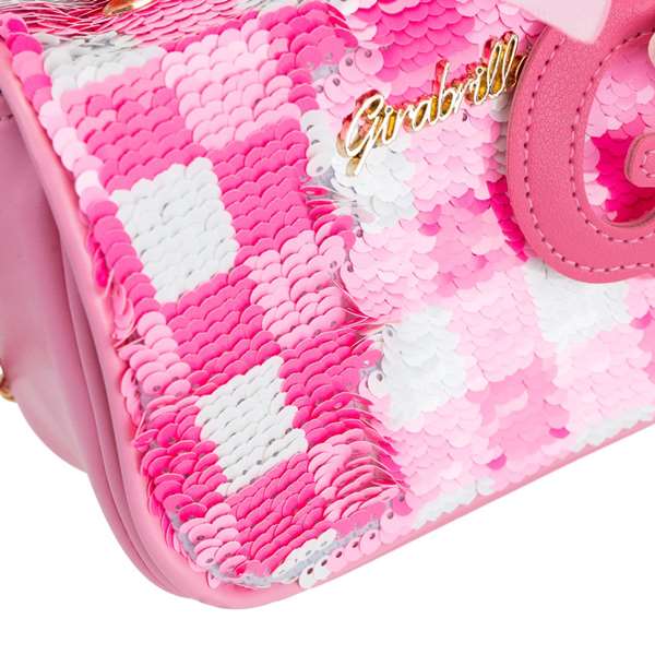 Nice Bolso Reversible de Lentejuelas y Piel Girabrilla Vichy