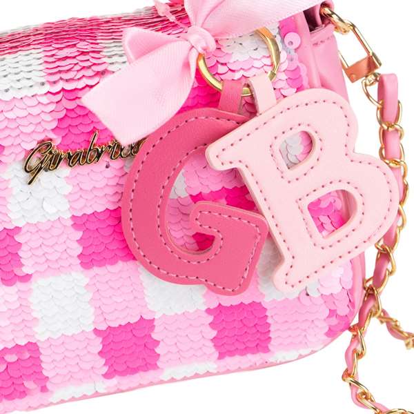 Nice Bolso Reversible de Lentejuelas y Piel Girabrilla Vichy