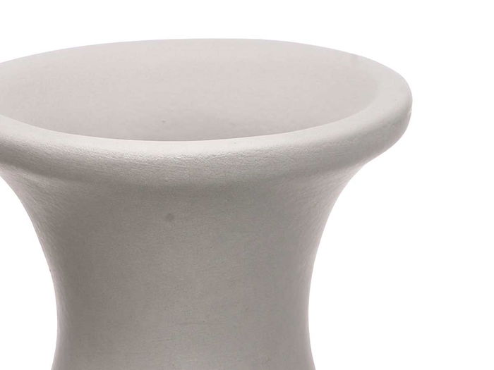 Giftdecor Jarrón Cerámica Cuello Estrecho Gris 48 cm Alto x 27 cm Ancho x 27 cm Largo