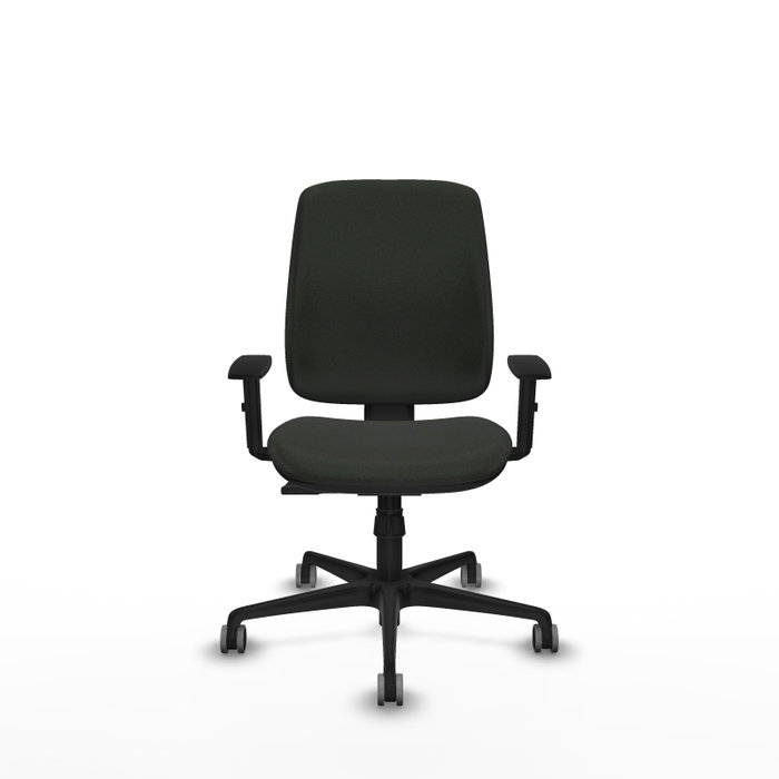PIQUERAS Y CRESPO Silla de oficina Alares, Mecanismo Sincro, Tela Negra PIQUERAS Y CRESPO Silla de oficina Alares, Mecanismo Sincro, Tela Negra