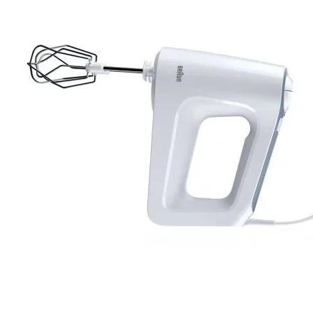 BATIDORA REPOSTERIA BRAUN MULTIMIX 3 HM 3100 BLANCA - 500W - 5 VELOCIDADES+TURBO - 2 BATIDORES ACERO INOXIDABLE + 2 GANCHOS DE MASA